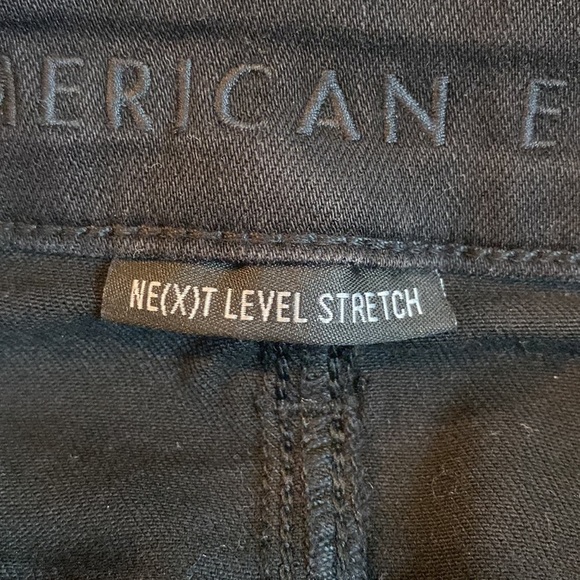 American Eagle Next Level Stretch Black Skinny Jeans Size 00 Short- Like New - Picture 9 of 12